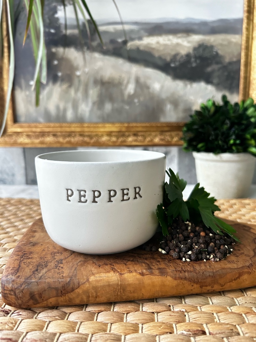 🌴Charming Hearth & Hand W/ Magnolia Pepper Stoneware Jar Cellar | Farmhouse
